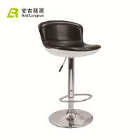 modern black PU leather plastic bar stool chair