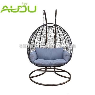 Patio Rattan Garden Wicker Outdoor Furniture Double Seater Outdoor Hammock Egg Hanging Swing Chair