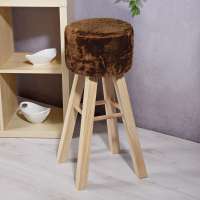 With NaturalSquare Leg Bar Stool