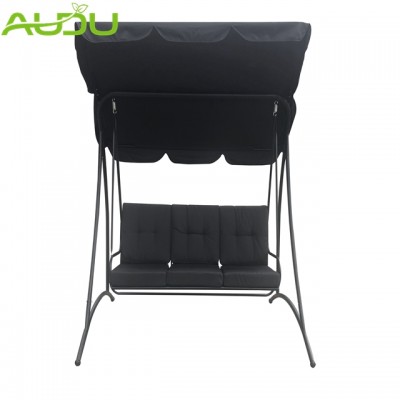 Audu Large Size Chair Black Fabric Swing With Tent