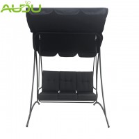 Audu Large Size Chair Black Fabric Swing With Tent